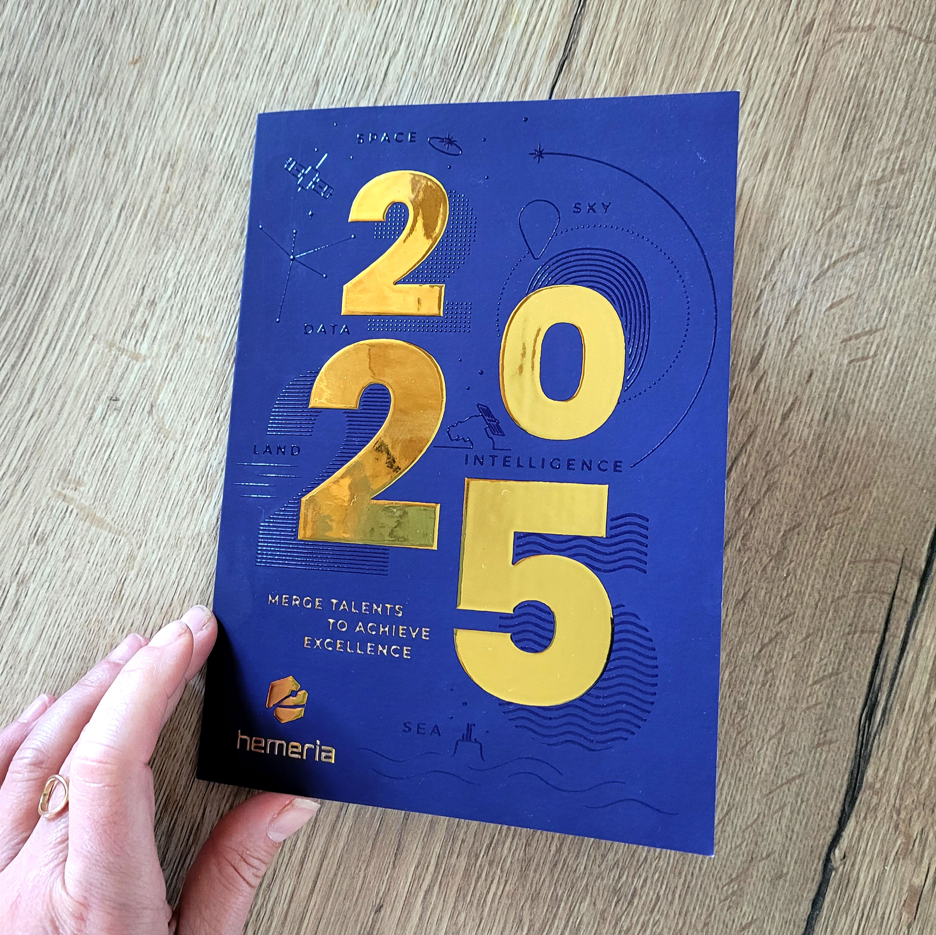 Carte de voeux Hemeria 2025 dorure